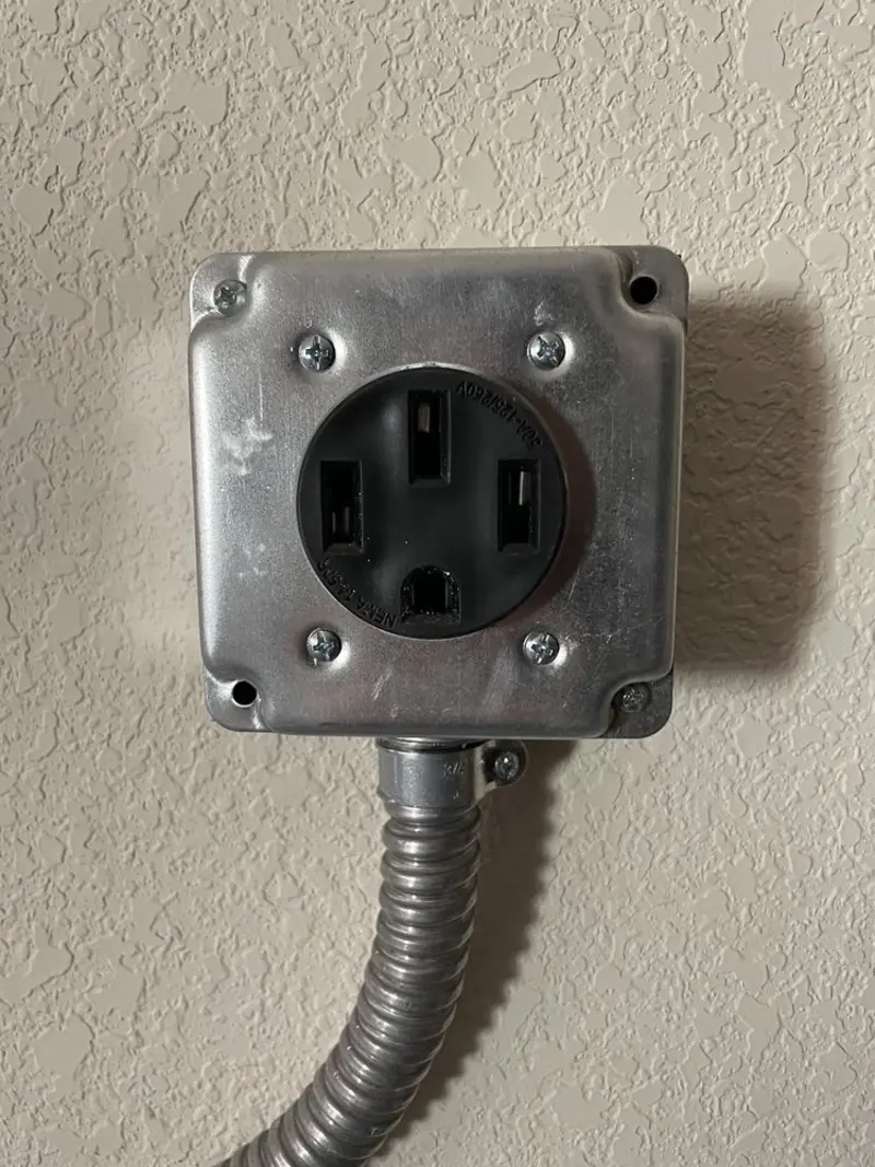 NEMA 14-50 outlet installed for Smart Home Electrical in Grayson Valley